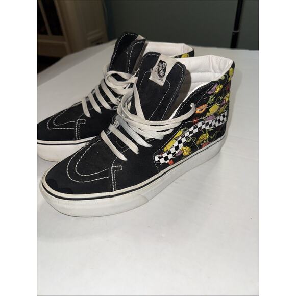 VANS SK8-HI PLATFORM 2.0 POPPY CHECKERBOARD BLACK/MULTI SNEAKER WOMEN'S SIZE 7 - Picture 1 of 10